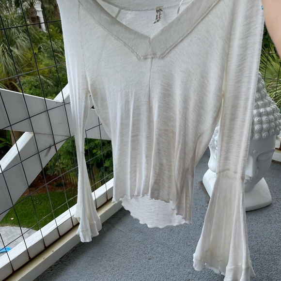 GUC Free People off white cotton top size Small - Picture 2 of 7